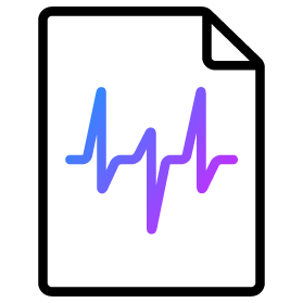 Paper icon with heartbeat inside representing thirty fou rhythm classifications in BeatLogic.